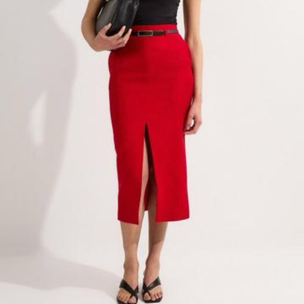 NYC Bold Red Skirt